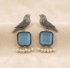 DIVYORO SKY BLUE BIRD DANGLES - Product Image 1