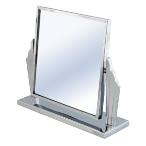 กระจกตกแต่งทรงอาร์ตเดโค กรอบโลหะลายใบไม้ สำหรับตั้งพื้น ใช้ในบ้าน - Product Image 2