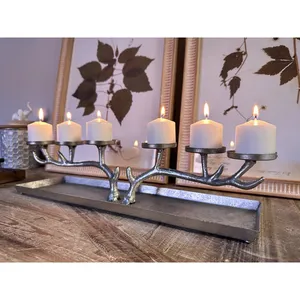 Portavelas de Bambú Hecho a Mano de Estilo Nórdico de Lujo, Decoración Moderna para el Hogar, Interior Minimalista, Proveedor de Exportación para el Día de San Valentín - Product Image 1