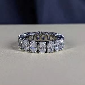 Anillo de Compromiso de Diamante Moissanita con Corte Ovalado, Anillo Personalizado con Diamante Suelto, el Mejor Regalo de Compromiso para Mujer - Product Image 1