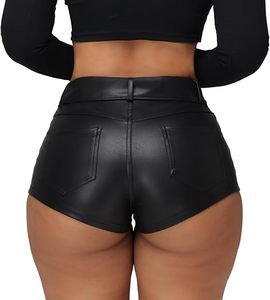 OEM ODM Women's Faux Leather <b>Shorts</b> Manufacturer High Waist Fashion PU Leather <b>Shorts</b> Custom Branding - Product Image 1