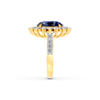 Anillo de Oro Sólido de 14K, 9K, 10K, 18K con Gema de Laboratorio de 6 Quilates, Certificado IGI, Joyería Fina Ética, Fabricante RJC, Venta al por Mayor, OEM, ODM, E201287