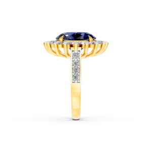 Anillo Personalizado de Oro Sólido de 14K, 9K, 10K, 18K con Gema de Laboratorio de 6 Quilates, Certificado IGI, Joyería Fina Ética, MOQ 3 Piezas, 10 Piezas, RJC OEM ODM E201287 - Product Image 3