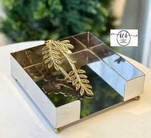 Luxury casted Dining Table Complete serving Ware <b>set</b> with Tray Bowl Napkin Holder Oval Round <b>Square</b> Rectangle tray with handles - Product Image 2