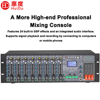 Console de mixage HuiDu HD-8D 8 canaux, carte son, lecteur MP3, effets DSP pour scène et réunions