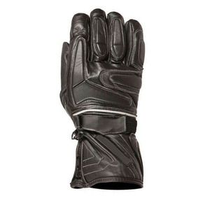 Comfortable Fit High Quality Stitching Breathable Leather Full <b>Finger</b> Motorbike Gloves Non-Slip Adjustable Wrist <b>Strap</b> for - Product Image 1