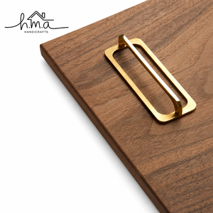 Polished Brass Cabinet Handle with Rectangular Frame and Flat <b>Bar</b> Shape Gold Finish Modern Minimalist Drawer <b>Pull</b> Furniture - Product Image 1