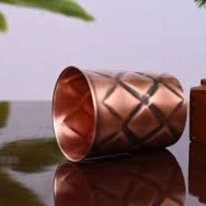 Export Quality Copper Glass Tumbler Manufacturer Ayurvedic Drinking Water Cup Bulk Metal <b>Drinkware</b> India - Product Image 1