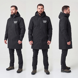 Customized <b>Men</b> Hard Shell <b>Coat</b> Embroidered Front Logo <b>Men's</b> Waterproof Hood Jacket Outdoor Hiking Camping <b>Coat</b> with Side Pockets - Product Image 5