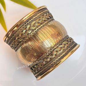 stylish twisted pure brass Wholesale Fashion Brass Adjustable Cuff Bangle for Women Handmade Designer Stackable <b>Bracelets</b> - Product Image 5