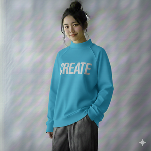 เสื้อสเวตเชิ้ตแฟชั่นผู้หญิง แขนยาว สำหรับฤดูใบไม้ร่วงและฤดูหนาว แบบลำลอง พิมพ์ลาย ไซส์ใหญ่ คอเต่า ผ้าฟลีซ ระบายอากาศ กันลม  รับสั่งทำตามแบบ - Product Image 1