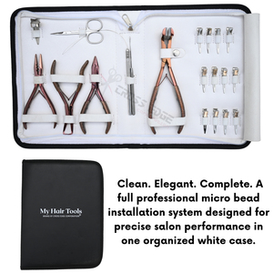 Kit d'installation professionnel pour extensions de cheveux Micro Link avec pince à sertir les micro-perles, pince à presser les bandes, accessoires de salon - Product Image 6
