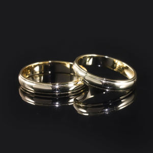 Classic 18K Solid Gold Yellow Gold Natural Stone Prong Setting IGI Certified <b>Plain</b> Band Unisex Wedding <b>Ring</b> Fine Jewelry - Product Image 4