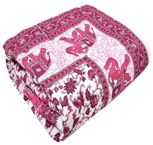 Couette pour lit simple en coton pur 400 fils, imprimé jaipuri jaune, légère, douce, faite à la main, style bohème, 85 x 55 pouces - Product Image 3