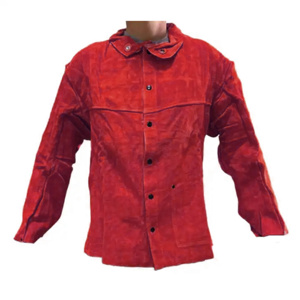 Veste de soudage industrielle réfléchissante en cuir de vachette pleine fleur, résistante à la chaleur et à l'abrasion, conforme aux normes ANSI/EN ISO - Product Image 5