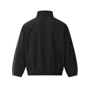Custom logo Oem Reflective Piping Stripe Blank Track <b>Jacket</b> Wind Breaker Windbreaker Nylon Tracksuit High Quality Unisex for <b>Men</b> - Product Image 2