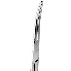 Ensemble de 2 pinces hémostatiques en acier inoxydable, courbées et droites, à verrouillage manuel, certifiées CE Classe I pour clinique - Product Image 4