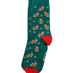 Chaussettes noires à motif de bonhomme en pain d'épices de Noël, chaussettes pour hommes à impression numérique, respirantes, chaussettes d'été pour hommes, personnalisées - Product Image 4