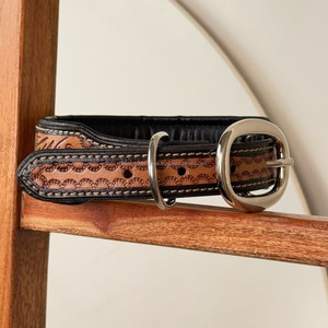 Collier de chien en cuir véritable 2025 réglable de luxe avec boucle en métal et anneau en D Colliers pour animaux de compagnie en cuir usiné à la main de luxe écologiques - Product Image 5