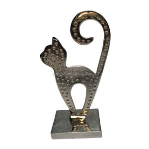 Sculpture décorative en aluminium avec finition nickel pour la décoration intérieure Sculpture en métal Diwali Articles cadeaux - Product Image 2