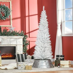 Albero di Natale in Ferro da 2,1 m, Sottile, con 390 Punte in PVC, Supporto in Metallo, Albero di Natale Artificiale - Product Image 2