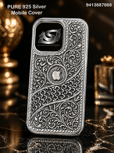 เคสโทรศัพท์มือถือเงินแท้ 925 พรีเมียม ลายดอกไม้สลักแบบโบราณ - Product Image 2