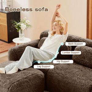 Divano Chaise Longue Componibile per Soggiorno con Design Antiscivolo a U, Base in Spugna ad Alta Densità 32D, Compressione Totale e Sistema Vacuum Pac - Product Image 6