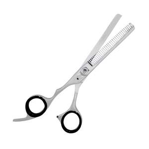 Hair <b>Thinning</b> Scissors Black Finger <b>Rings</b> Professional Stainless Steel Top Quality Barber Shears Stainless Steel Texturizing - Product Image 2