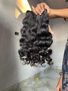 Extensiones de Cabello Humano Virgen Sin Procesar de 22 Pulgadas, Cabello Remy Indio Natural, de un Solo Donante, Ondulado - Product Image 3