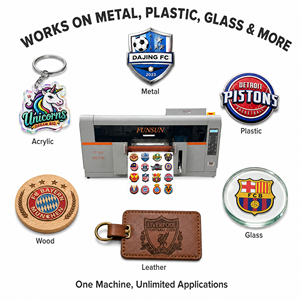 Impresora de etiquetas de silicona TPU 3D <span class=keywords><strong>FUNSUN</strong></span> UV <span class=keywords><strong>DTF</strong></span> A3 de 30 cm para transferencia de calor en ropa, logotipos en relieve de PVC TPU, rollo a rollo - Product Image 1