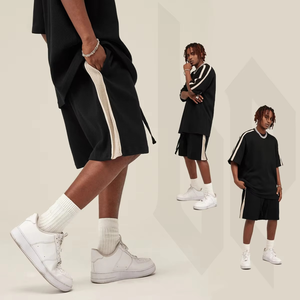 Pantalones Cortos Deportivos Casuales Esenciales de Baloncesto para Verano para Hombre, de Felpa Francesa Transpirable, Ecológicos, Antiarrugas, con Cordón Ajustable - Product Image 4