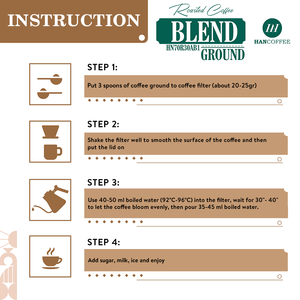 Mélange standard HANCOFFEE de grains de café torréfiés 30% Arabica et 70% Robusta, utilisé pour le café au lait concentré vietnamien - Support OEM - Product Image 2