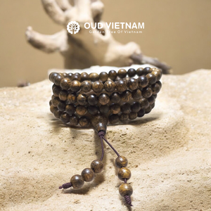 กำไลข้อมือไม้กฤษณาเวียดนามแท้ ขนาด 6 มม. 108 เม็ด ขายส่ง รุ่น B7-026 - Product Image 5