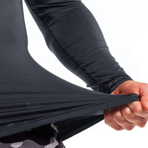 Eco-Friendly Men's Gym Fitness Compression Shirts Polyester Cotton Quick Dry Breathable Full <b>Sleeve</b> Customizable Sizes & Color - Product Image 4