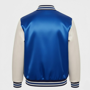 Chaqueta universitaria de béisbol satinada para hombre, recién llegada, del mejor fabricante y proveedor, talla adulta, chaqueta universitaria satinada de invierno. - Product Image 2