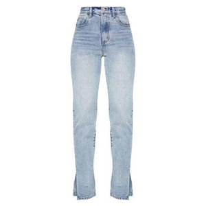 Jeans de Mezclilla para Mujer, Corte Recto, Ajustados, Casuales, Transpirables, de Cintura Alta, con Alto Contenido de Algodón, Venta al Por Mayor, ODM - Product Image 5