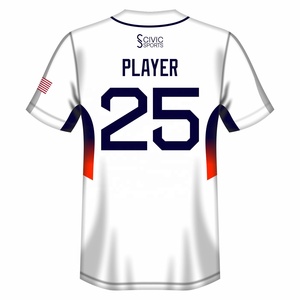 Sublimación personalizada para hombre uniforme de béisbol desgaste botón abajo camiseta de béisbol para la venta - Product Image 2