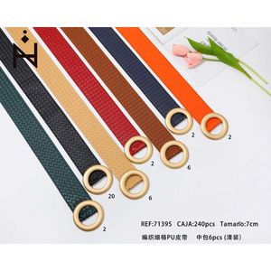 Cintura in PU Intrecciata a Griglia Fine Z Y 7Cm 110Cm con Fibbia in Metallo, Accessorio di Moda - Product Image 3