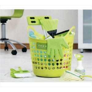 Cesto portaoggetti Inomata Como verde - Product Image 1