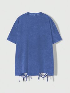 เสื้อยืดพิมพ์ลายตามสั่งสำหรับผู้ชาย เสื้อยืดทรงวินเทจฟอกสี ไซส์ใหญ่พิเศษ เสื้อยืดเปล่าสไตล์สตรีทแวร์ เสื้อยืดผู้ชาย - Product Image 3