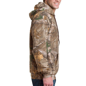 Sweat-shirt vintage pour homme en coton molletonné épais, imprimé DTG camouflage, motif forêt, style streetwear - Product Image 1