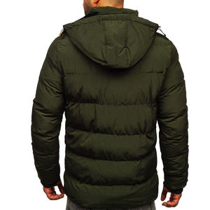 2026 Custom Manufacturer Men's Winter <b>Fleece</b> Jacket Full Zip Stand Collar Windproof Breathable Bamboo Lining Thick Green Unisex - Product Image 2