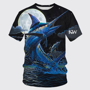 เสื้อยืดผู้ชายแบบใหม่ แขนสั้น คอกลม เสื้อผ้าฤดูร้อน ลายพิมพ์ 3 มิติ ลายตกปลา เสื้อพูลโอเวอร์ผู้ชาย 2026 - Product Image 5