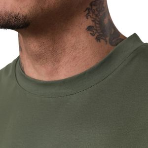 Débardeur de sport respirant en coton tricoté vert olive pour homme, col rond, imprimé, pour la gym et l'entraînement - Product Image 4
