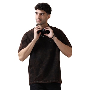 T-shirt vintage délavé à l'acide, 240 GSM, coton épais, style streetwear oversize, tee-shirt délavé, fournisseur d'usine OEM pour marque privée - Product Image 2