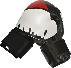 高品质最新拳击手套定制设计健身房拳击训练皮革黑色健身红色定制聚氯乙烯标志MMA颜色