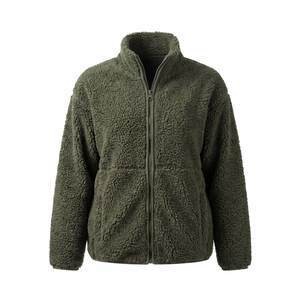 Chaqueta de Forro Polar Sherpa para Mujer, con Cierre, Cuello Alto, Imitación Piel de Oveja, Abrigo Cálido de Invierno, Proveedor OEM Personalizado al por Mayor - Product Image 1