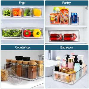 7-Piece Refrigerator <b>Storage</b> Containers Fridge Organizer <b>Boxes</b> Clear Stackable <b>Storage</b> Containers with Lids for Fruits Vegetable - Product Image 6