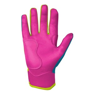 Gants de frappe rembourrés bleus, roses et jaunes, fermeture auto-agrippante, unisexe, pour entraînement adulte - Product Image 4