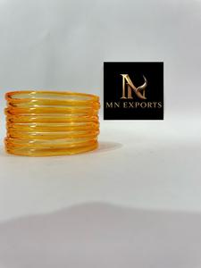 Brazaletes de Acrílico Transparente Naranja para Mujer, Marca MN EXPORTS, de Primera Calidad, Modernos, Plateados, con Cristales de Imitación, Joyería para Bodas - Product Image 1